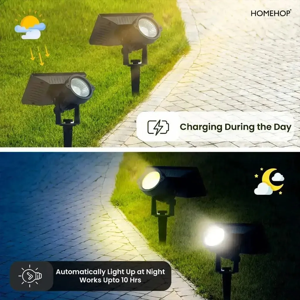 Solar Focus Light LED Decoration Lamp For Outdoor , Garden , Lawn , Patio ( 5W, Warm )