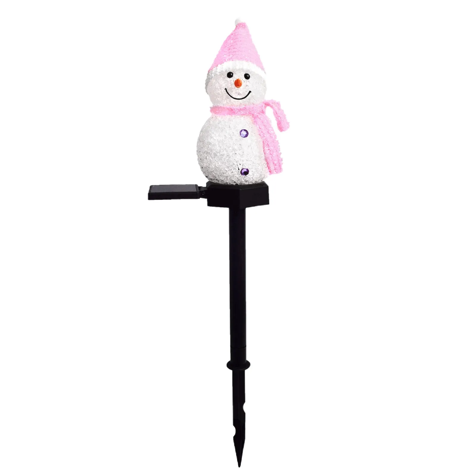 Solar Powered Christmas Snowman Stake Light Garden LED Lamp