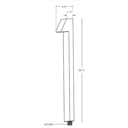 SPJ Lighting SPJ-21-BKPL 2W LED Contemporary Path Light 12V