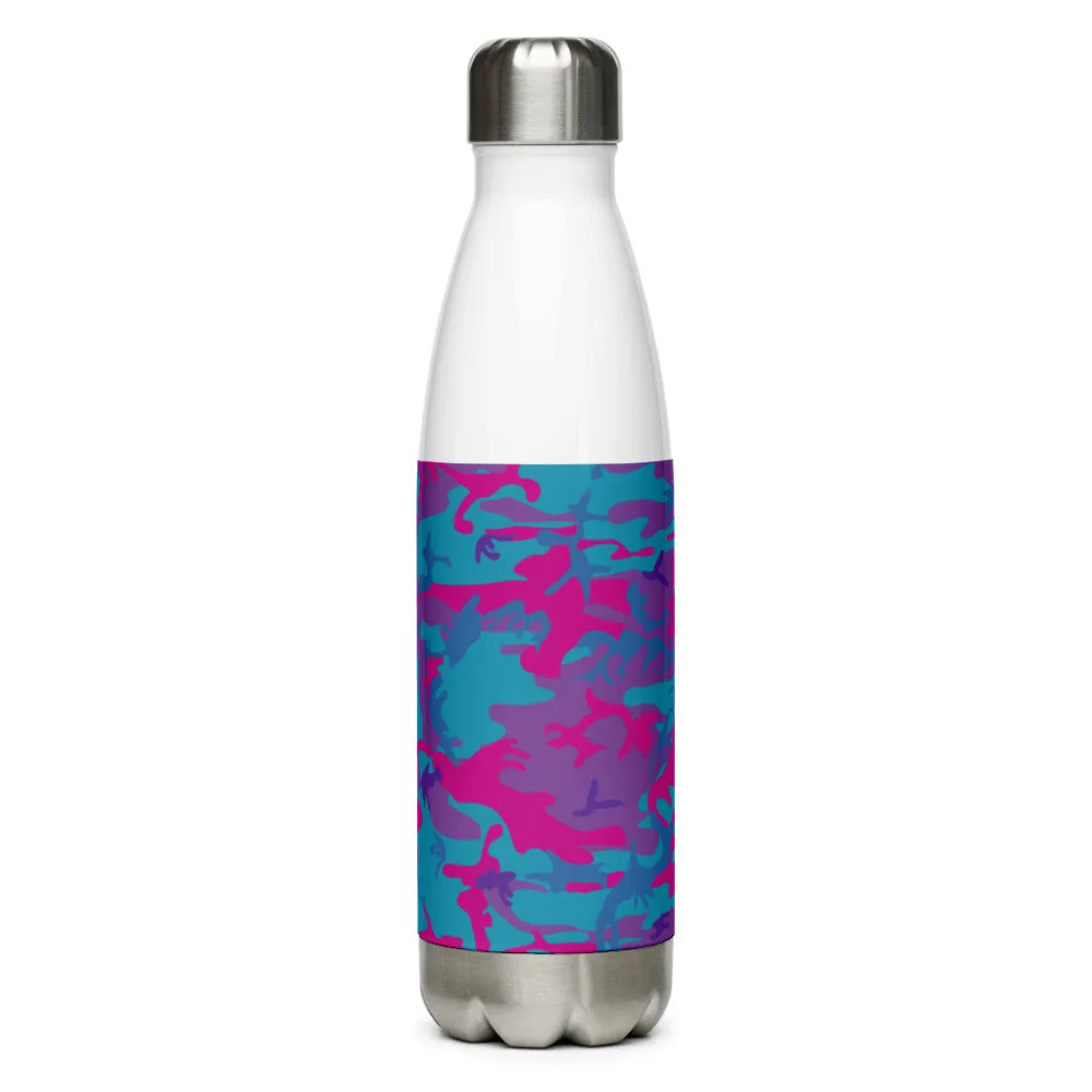 Stainless Steel Water Bottle Teal, Purple and Hot Pink