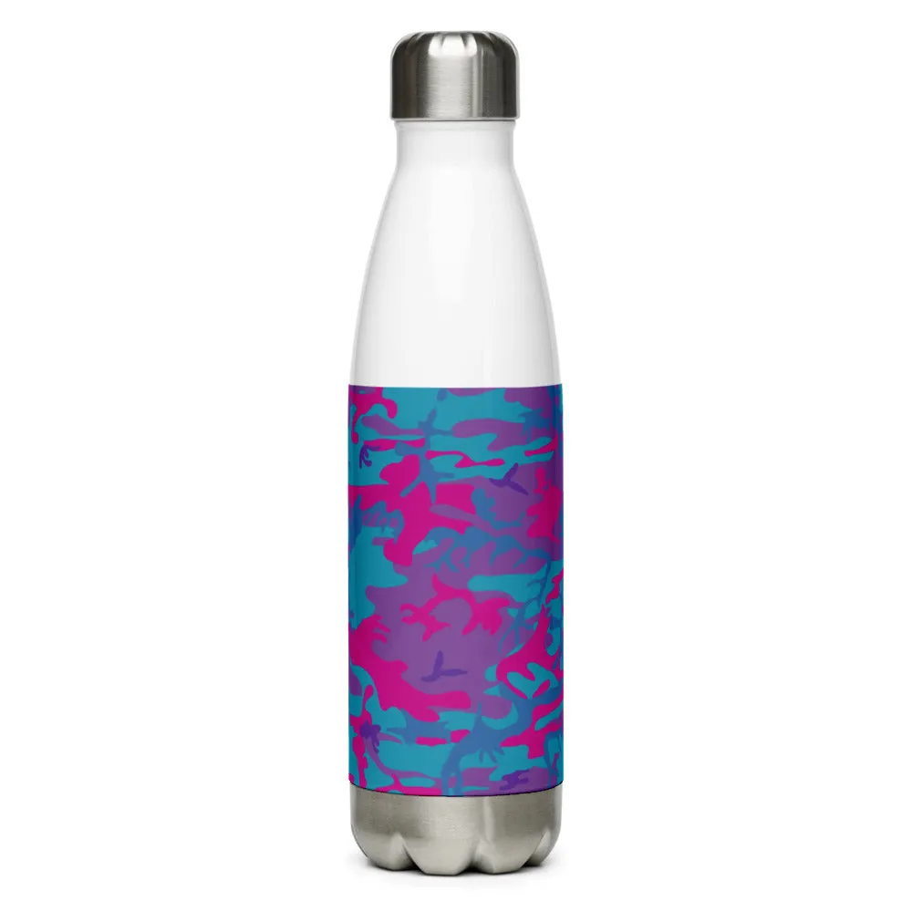 Stainless Steel Water Bottle Teal, Purple and Hot Pink