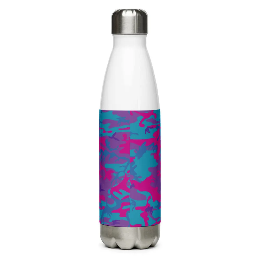 Stainless Steel Water Bottle Teal, Purple and Hot Pink