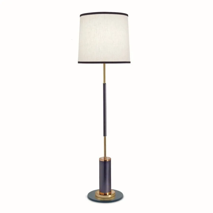 Stiffel Signature Matte Black & Polished Gold Floor Lamp