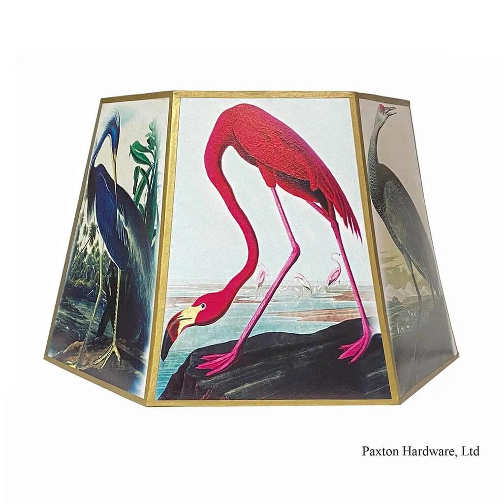 Table Lampshade Coastal Birds, 14 inch