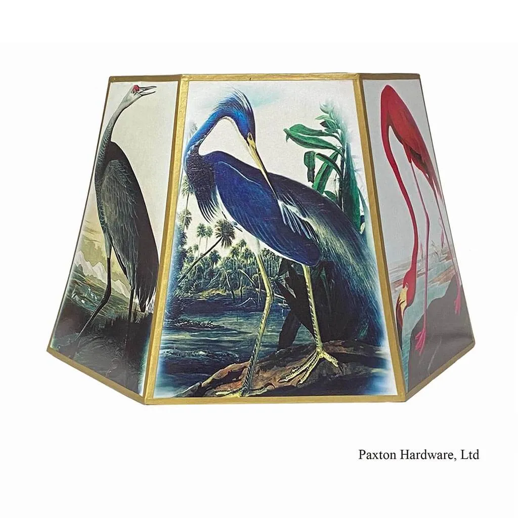 Table Lampshade Coastal Birds, 14 inch