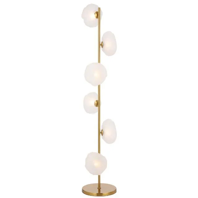 Telbix Zecca Floor Lamp G9 Gold Frost