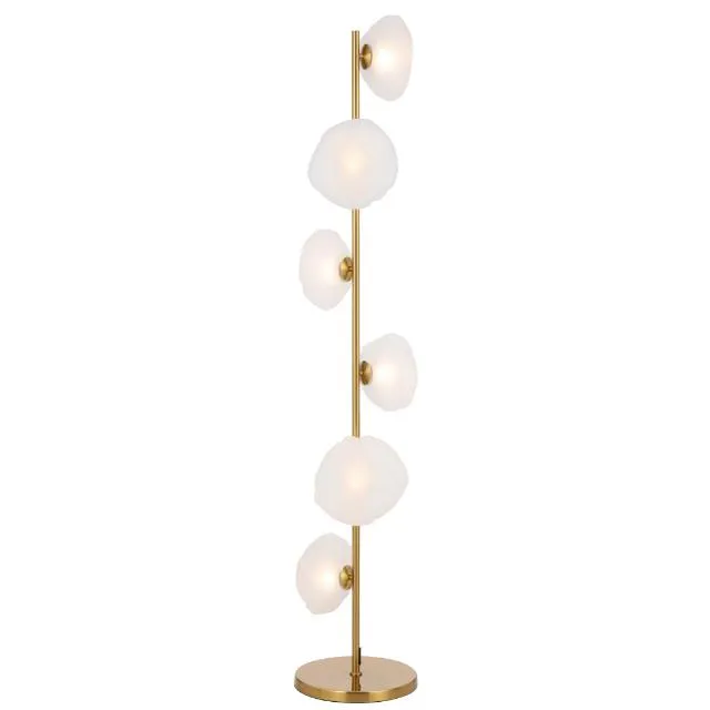 Telbix Zecca Floor Lamp G9 Gold Frost