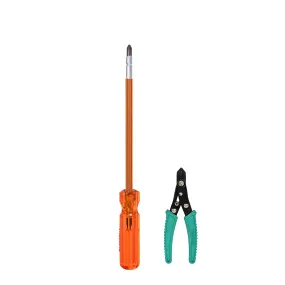 Themisto TH-T22 6 Inch CRV HEX screwdriver with wire stripper (HEX 6 Inch)