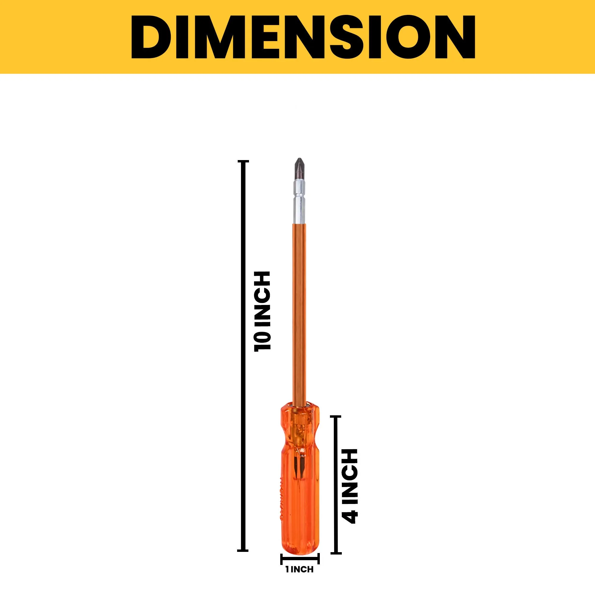 Themisto TH-T22 6 Inch CRV HEX screwdriver with wire stripper (HEX 6 Inch)