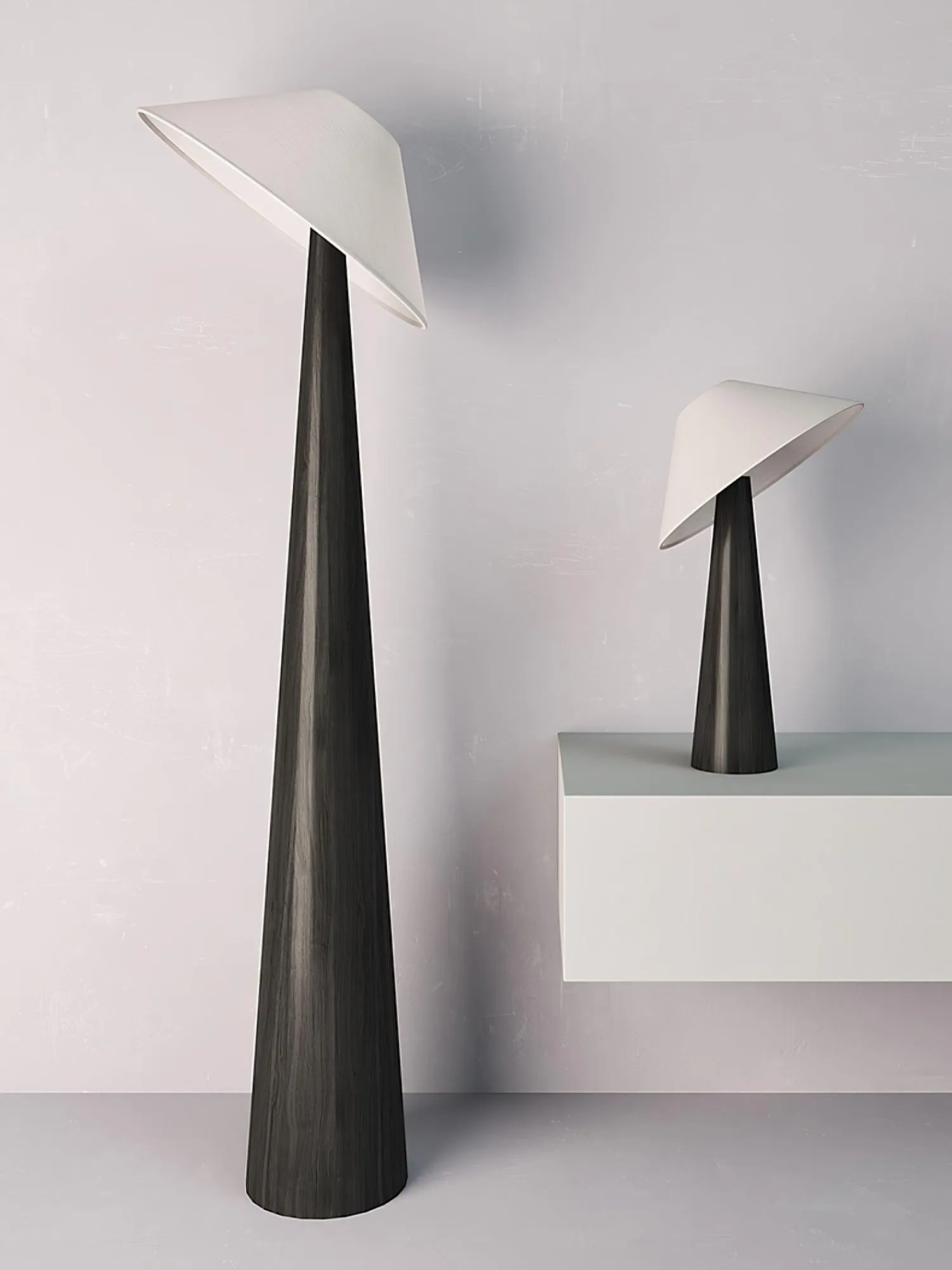 Tilt Hat Wooden Floor Lamp