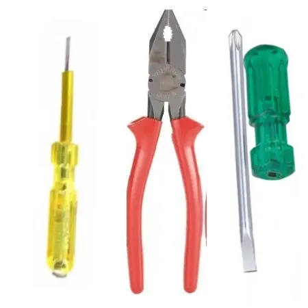 Tool Kit Combo- Combination Plier   Line Tester   2 in 1 Screw Driver - ht1