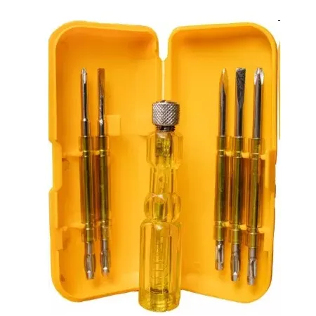 Toolkit Combo - 5 Blades Combination Screwdriver Set with Tester   2-in-1 Screwdriver (Philips and Slotted Head)