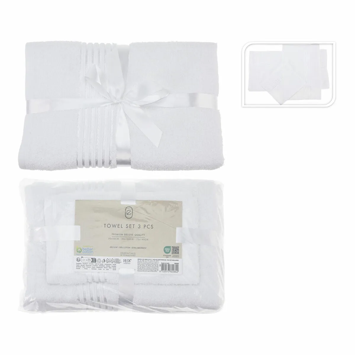 Towel set Essentials White (3 Pieces)