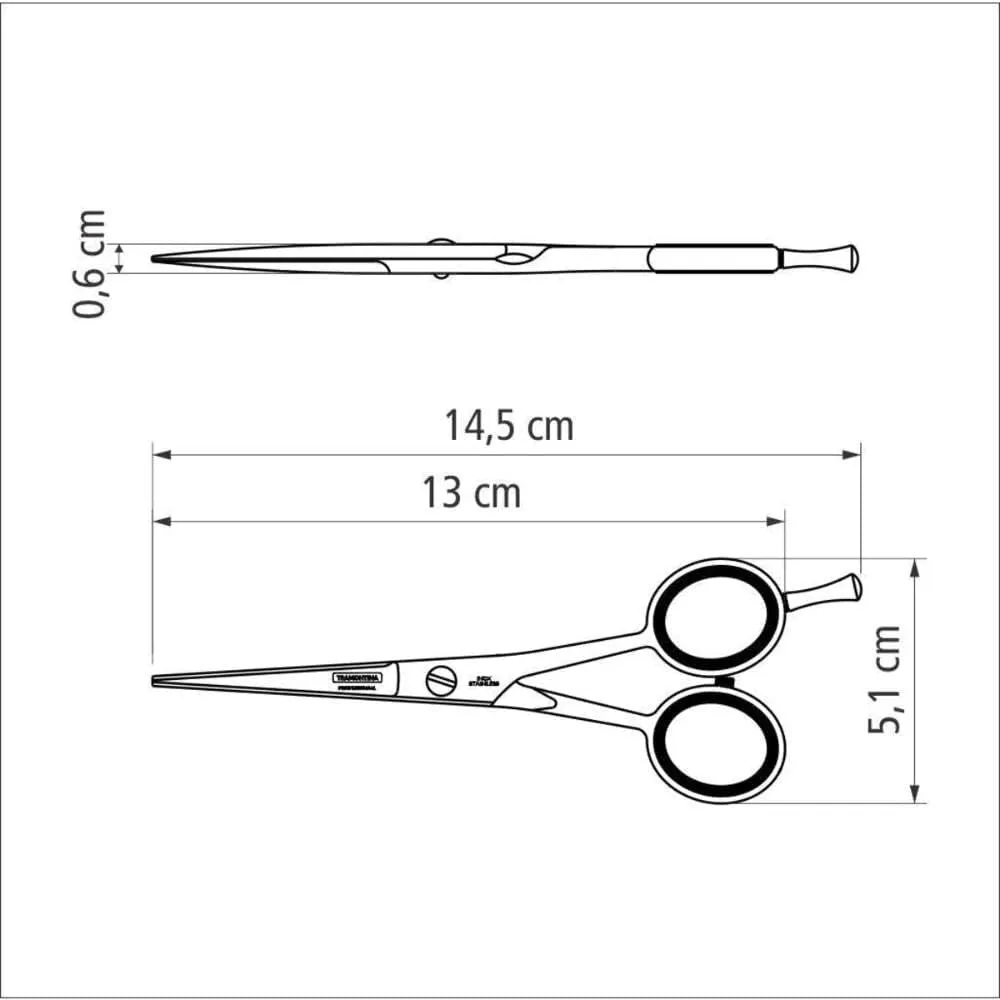 Tramontina Brazil  Professional 5 Inches Stainless Steel Hair Shears with Razor Edge