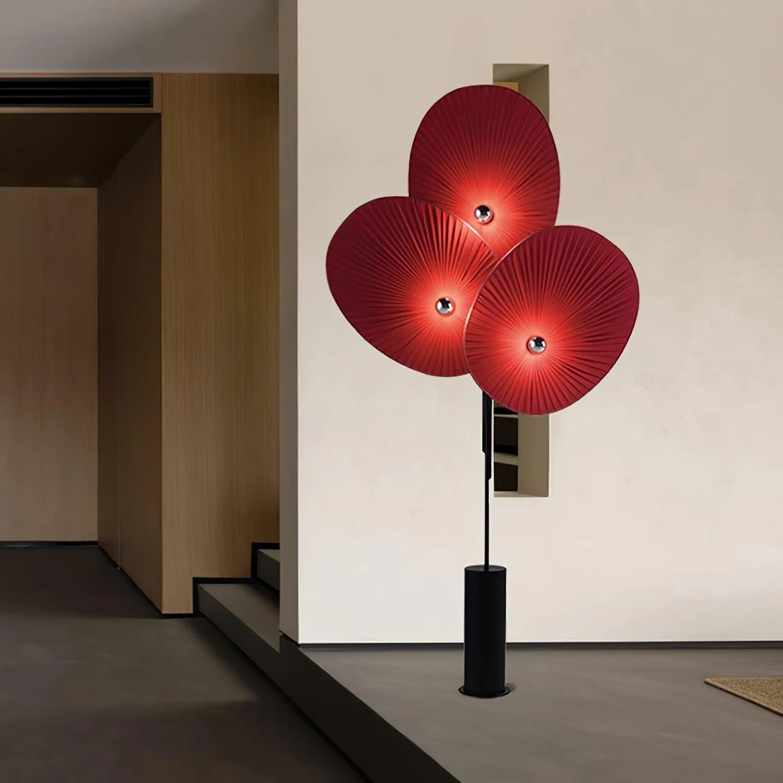 Triple Floral Floor Lamp