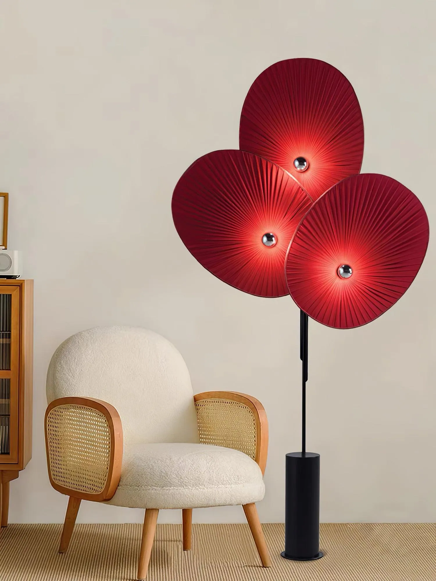 Triple Floral Floor Lamp