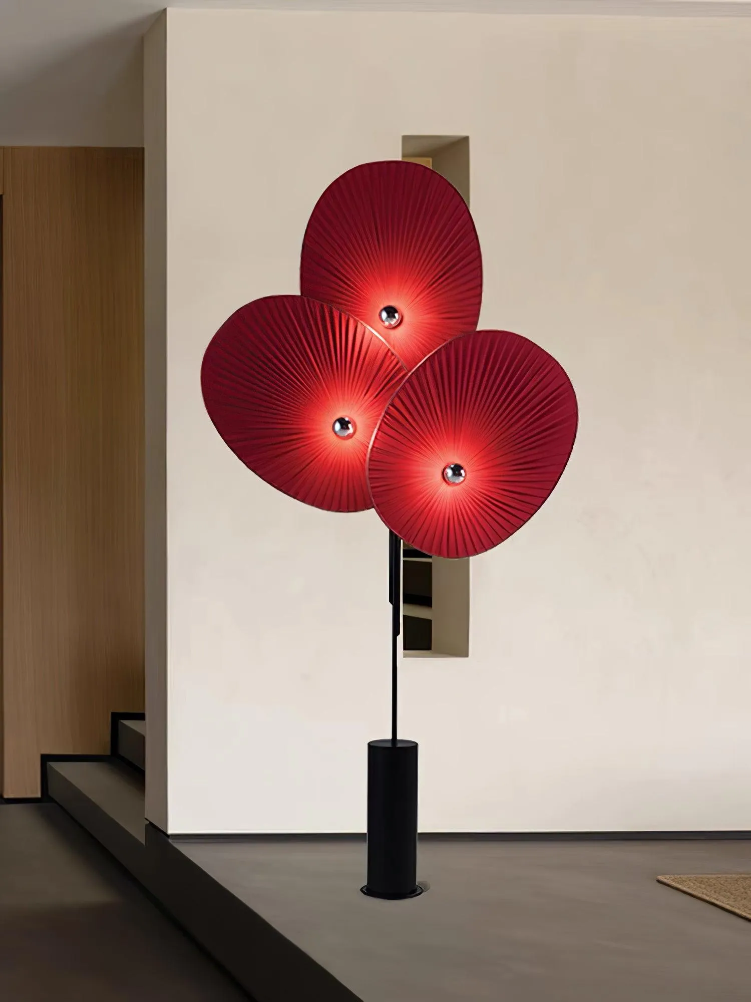 Triple Floral Floor Lamp