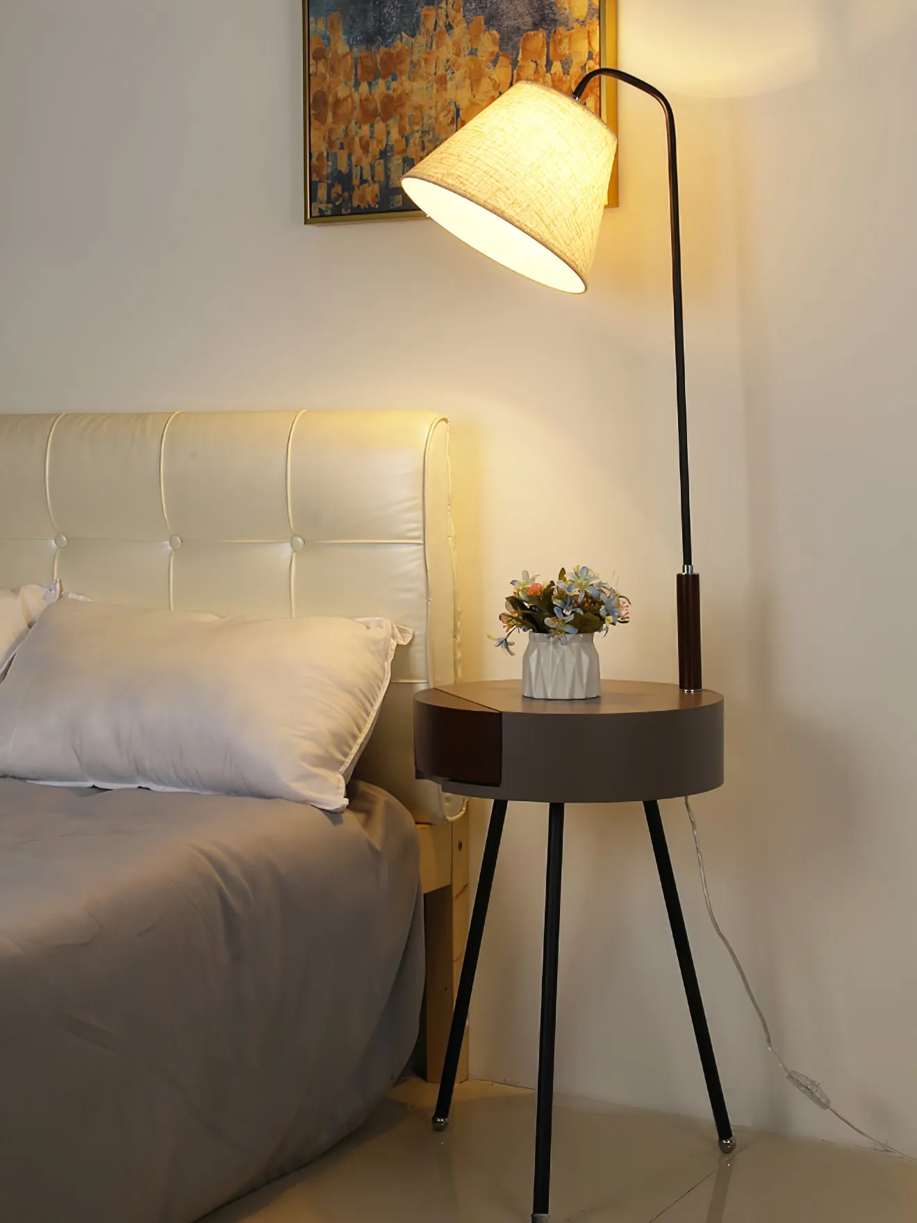 Tripod Fabric Floor Lamp