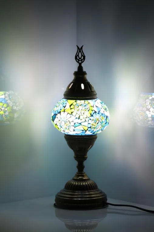 Turkish Moroccan Mosaic Glass Lamp