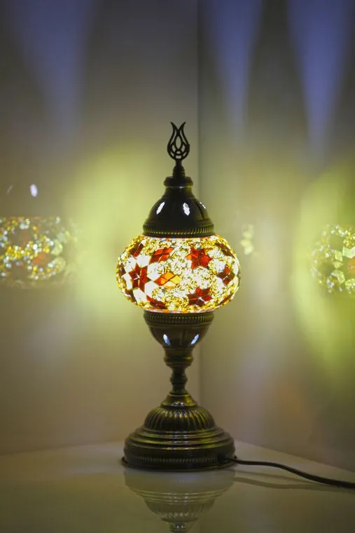 Turkish Moroccan Mosaic Glass Lamp