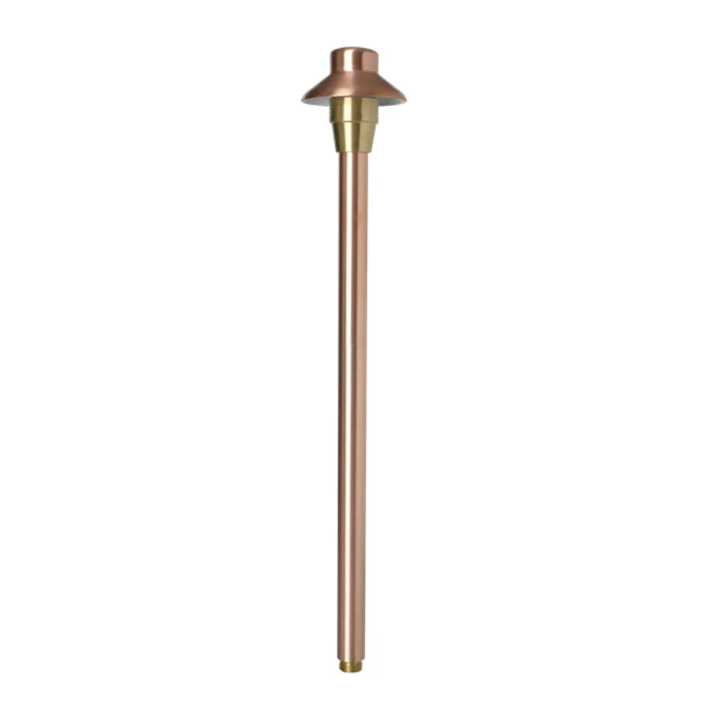 Unique - I4-NL - 4" Illuminator Path Light 18" Riser Copper Housing Natural Copper Finish No Lamp