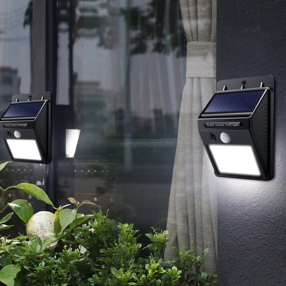 US 4-8 Pack 20 LED Solar Wall Light Motion Sensor Waterproof Outdoor Path Lamp