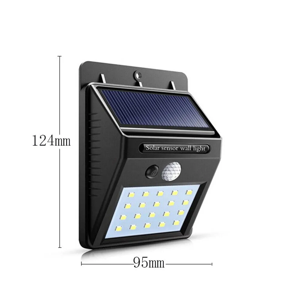 US 4-8 Pack 20 LED Solar Wall Light Motion Sensor Waterproof Outdoor Path Lamp