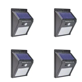 US 4-8 Pack 20 LED Solar Wall Light Motion Sensor Waterproof Outdoor Path Lamp