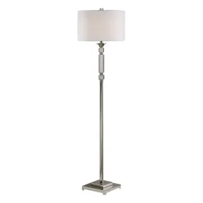 Uttermost's Volusia Nickel Floor Lamp Designed by David Frisch