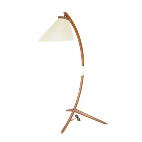 Vintage Teak Arc Floor Lamp