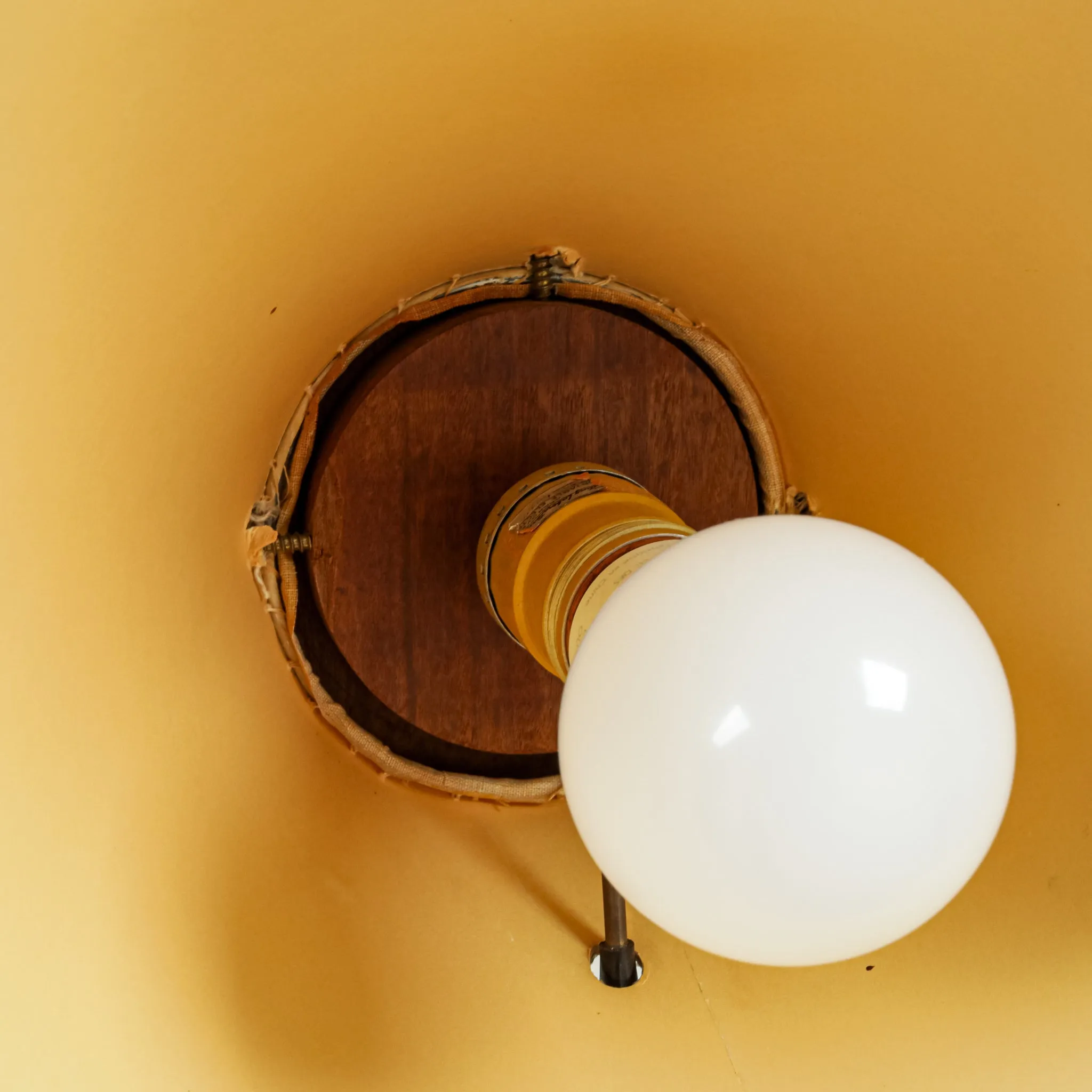 Vintage Teak Arc Floor Lamp