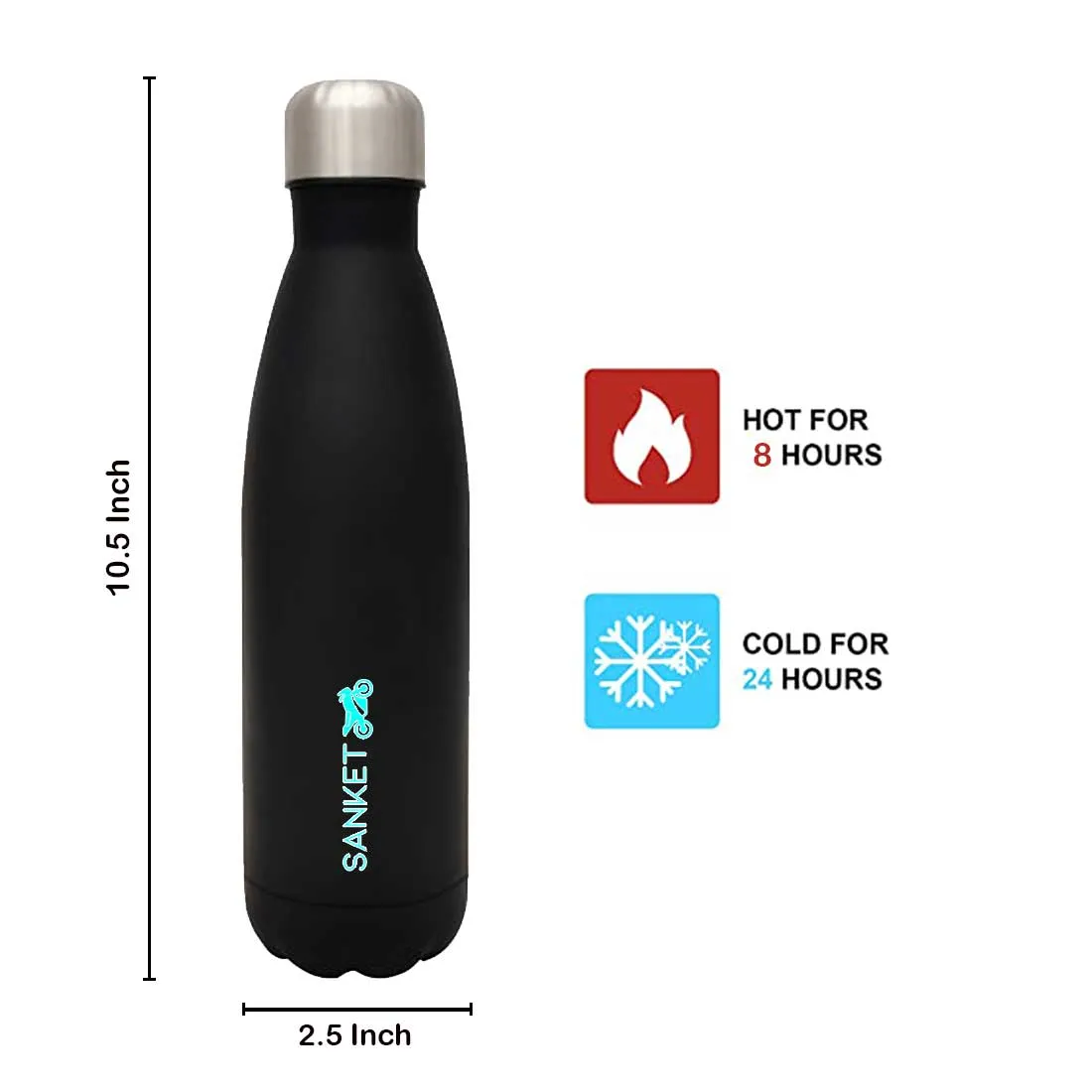 Water Bottles for Students - Customized Stainless Steel Insulated Water Bottle 500ml