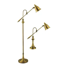 Watson Adjustable Pharmacy Lamps (Set -1 Floor & 1 Table Lamp)