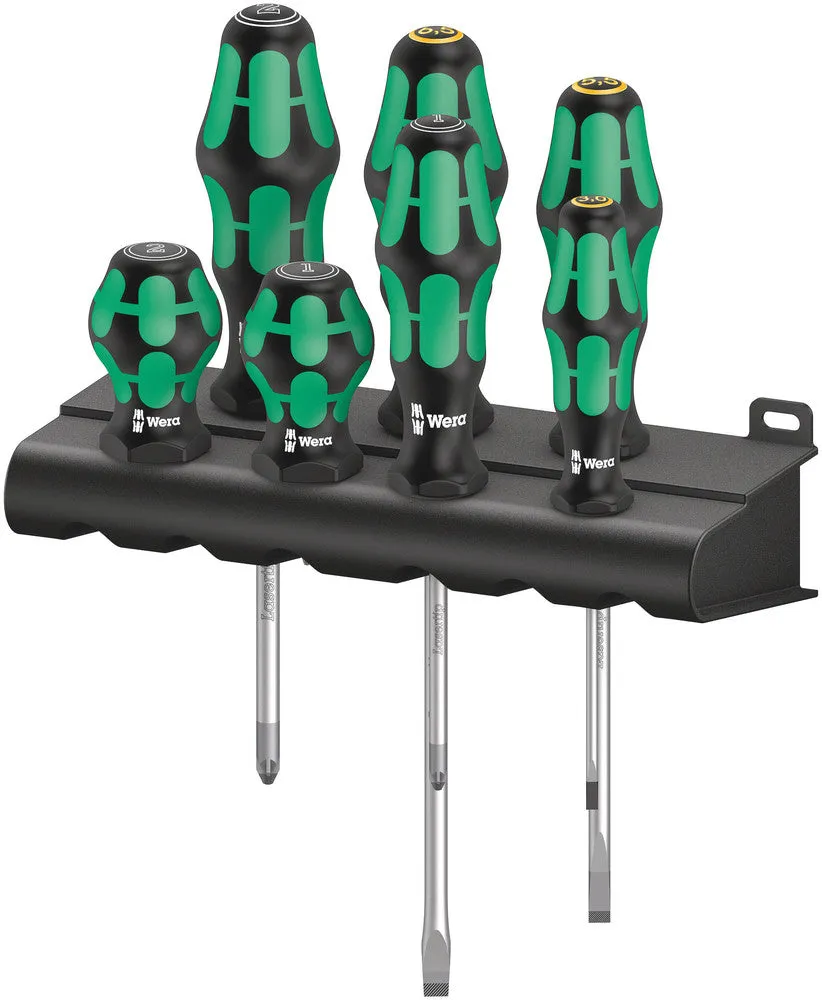 Wera 008901 7pc 300/7 Mix 2 Kraftform Screwdriver Set, PZ/SL