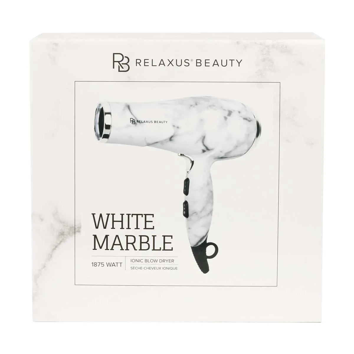 White Marble Full-Size Blow Dryer