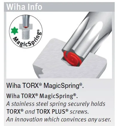 Wiha Precision ESD TORX® MagicSpring® Screwdriver T6 x 40mm