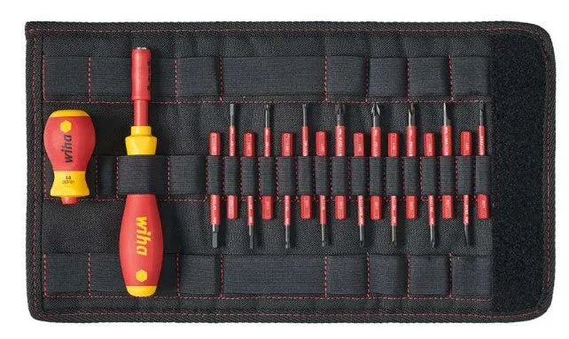 Wiha Screwdriver And Bit Set SlimVario® Screwdriver Mixed In Folding Bag 18pcs