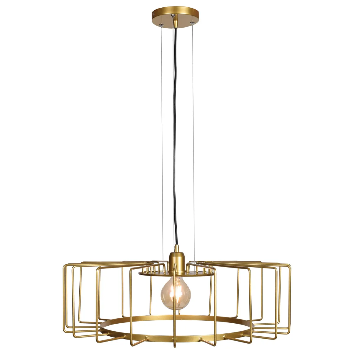 Wired 1-Light Horizontal Cage Pendant