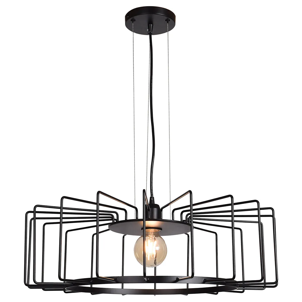 Wired 1-Light Horizontal Cage Pendant