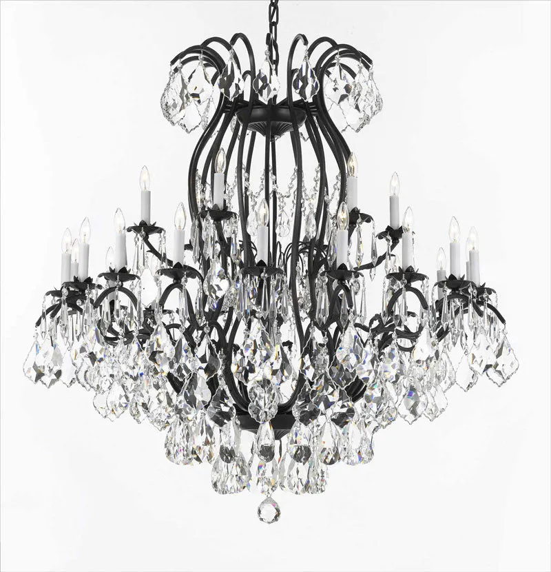 Wrought Iron Chandelier Crystal Chandeliers Lighting Empress Crystal (Tm) H46" W46" - A83-3034/18 6