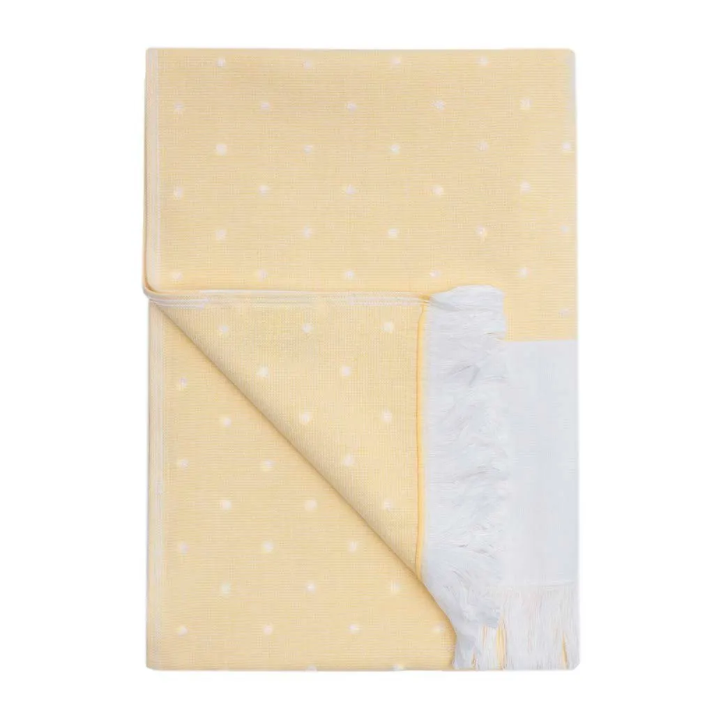 Yellow Dot Fouta Bath Towel